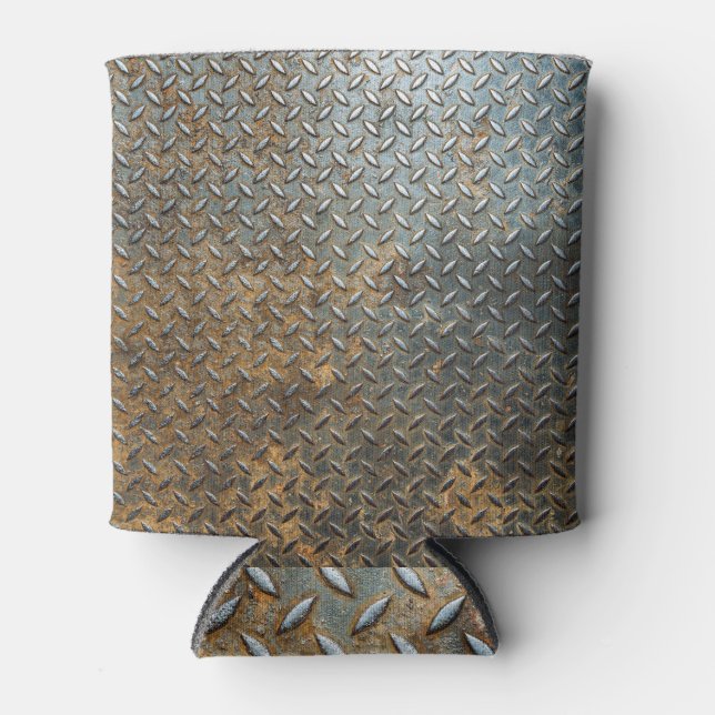 Enfriador De Latas Superficie metálica, fondo de textura reflectante. (Anverso)