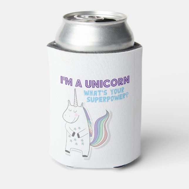 Enfriador De Latas Superpotencia de Unicorn (Reverso de la lata)
