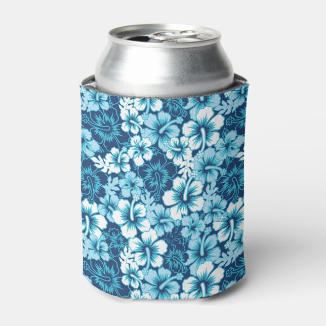 Enfriador De Latas Surf Floral Hibiscus Pattern (Lata Anverso)