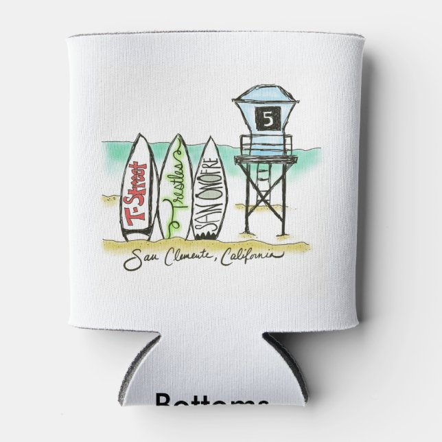 Enfriador De Latas Surf San Clemente (Anverso)