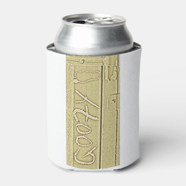 Enfriador De Latas Surf surf Goofy foot surfing Gold amarillo (Lata Anverso)