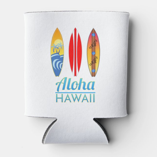 Enfriador De Latas Surfboards Aloha Hawaii (Anverso)