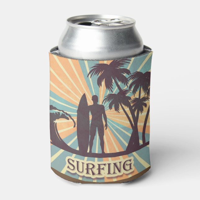 Enfriador De Latas Surfer Dude Refrigerador de bebidas (Lata Anverso)