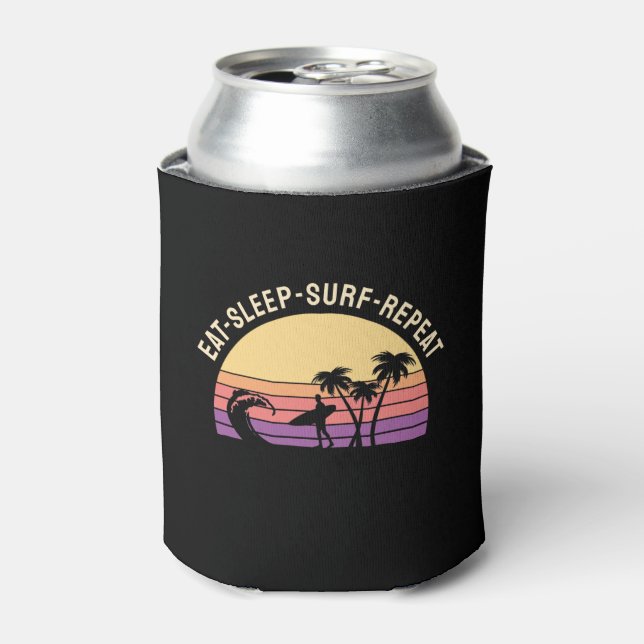 Enfriador De Latas Surfing Retro (Lata Anverso)