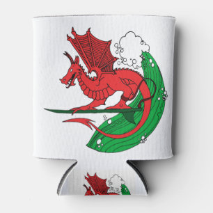 Enfriador De Latas Surfing Welsh Dragon