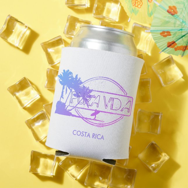 Enfriador De Latas Surfista de Costa Rica Pura Vida (Verano in situ)