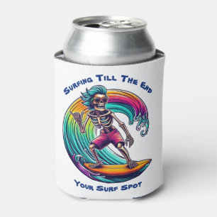 Enfriador De Latas Surfista De Esqueleto En Ola
