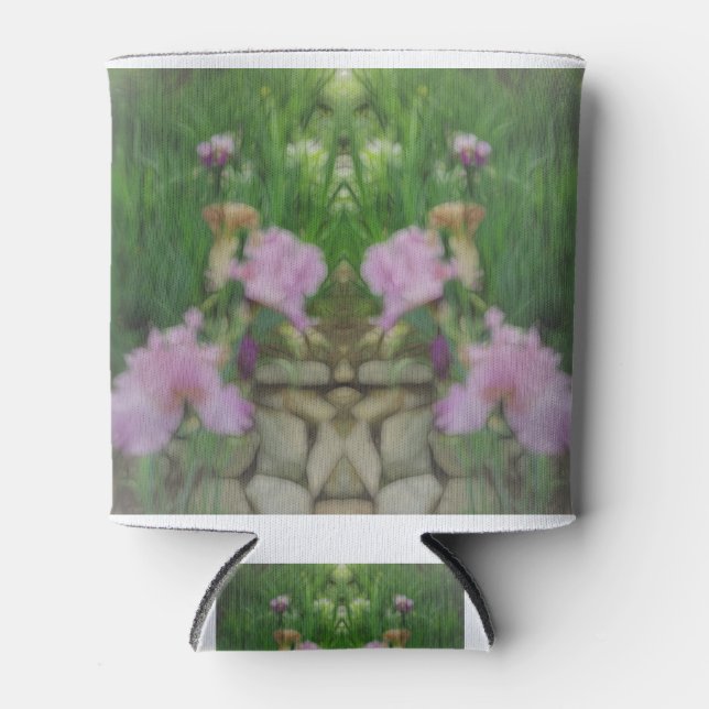 Enfriador De Latas Surreal Fantasy Iris Sendero floral (Anverso)