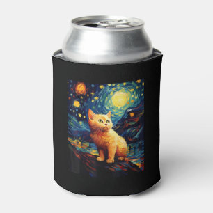 Enfriador De Latas Surreal Starry Night Munchkin Cat