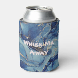 Enfriador De Latas Susurrarme de la Marble Azul Monogramado |
