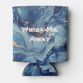 Enfriador De Latas Susurrarme de la Marble Azul Monogramado |