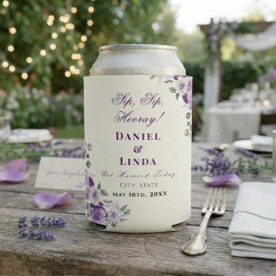 Enfriador De Latas Susurros de lavanda: elegancia en flor