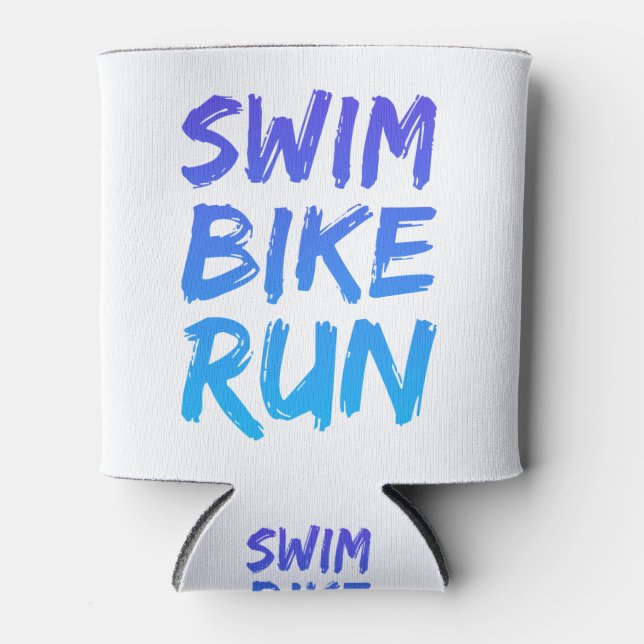 Enfriador De Latas Swim Bike Run gran diseño (Anverso)