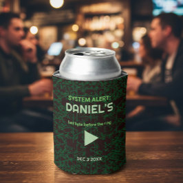 Enfriador De Latas System Alert Hacker Bachelor Party Can Cooler