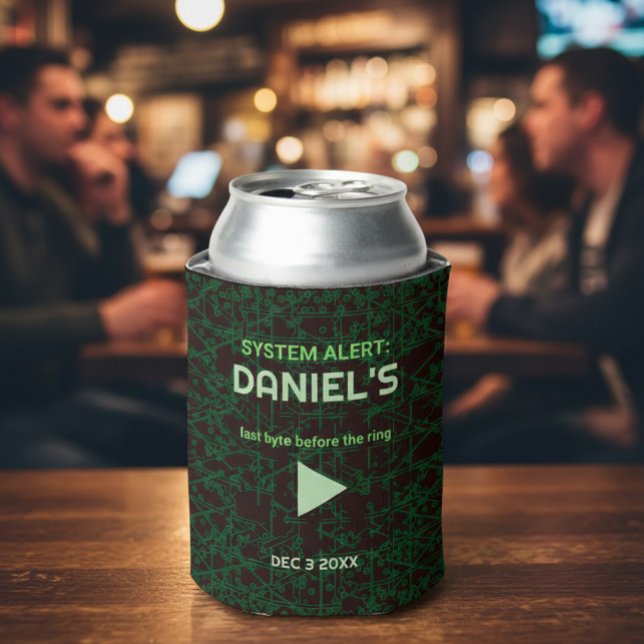 Enfriador De Latas System Alert Hacker Bachelor Party Can Cooler (Subido por el creador)