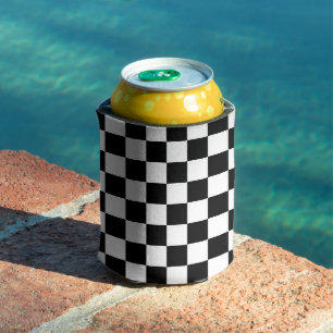 Enfriador De Latas Tablero de ajedrez negro clásico