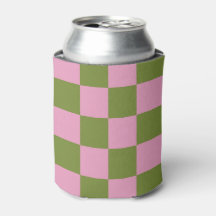 Tablero de ajedrez rosa verde Colorido Retro Check
