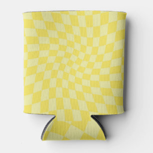 Enfriador De Latas Tablero retro Lemon Yellow Pastel Warped