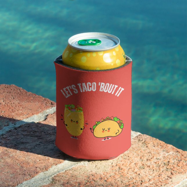 Enfriador De Latas Taco 'Bout It - Pun mexicano (Piscina in situ)