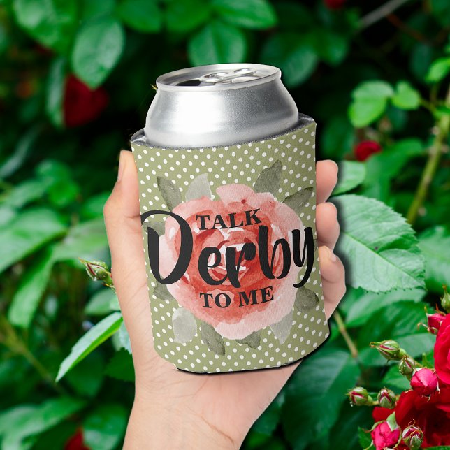 Enfriador De Latas Talk Derby to Me Floral (Talk Derby to Me Floral Can Coolers)