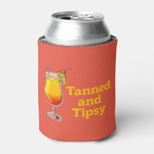 Enfriador De Latas Tanned y Tipsy Cocktail Fun Summer