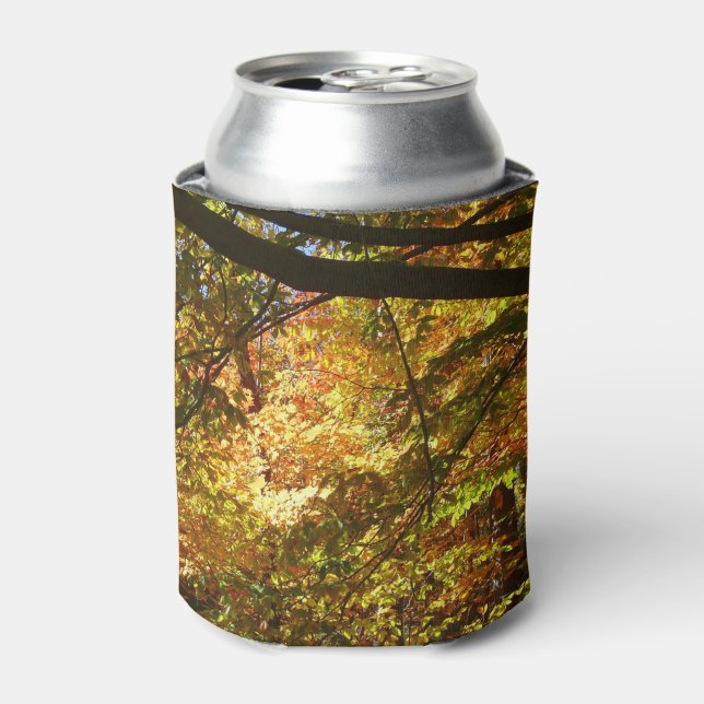 Enfriador De Latas Tapa de hojas de otoño en la naturaleza otoñal ama (Lata Anverso)