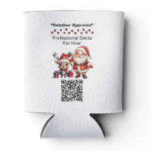 Tarjeta de presentación de Santa Claus con dos car