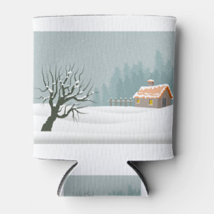 Enfriador De Latas Tarjeta postal de paisajes de fondo para navidades