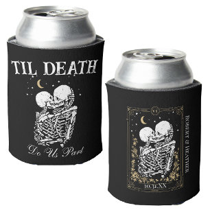Enfriador De Latas Tarjeta Tarot para los amantes del esqueleto