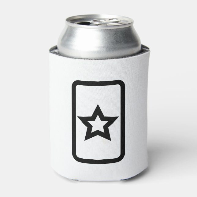 Enfriador De Latas Tarjeta Zener | Estrella Hollow 5 punteada (Lata Anverso)