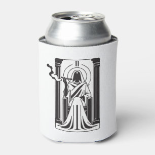 Enfriador De Latas Tarot High Priestess Fumando Marihuana 