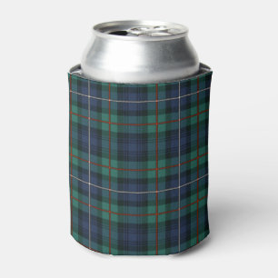 Enfriador De Latas Tartan Clan Robertson Plantó Patrón Azul Verde