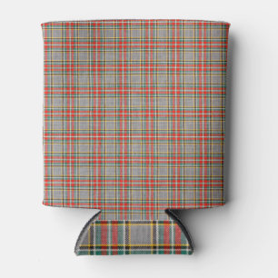Enfriador De Latas Tartán escocés: patrón rojo-verde-amarillo.