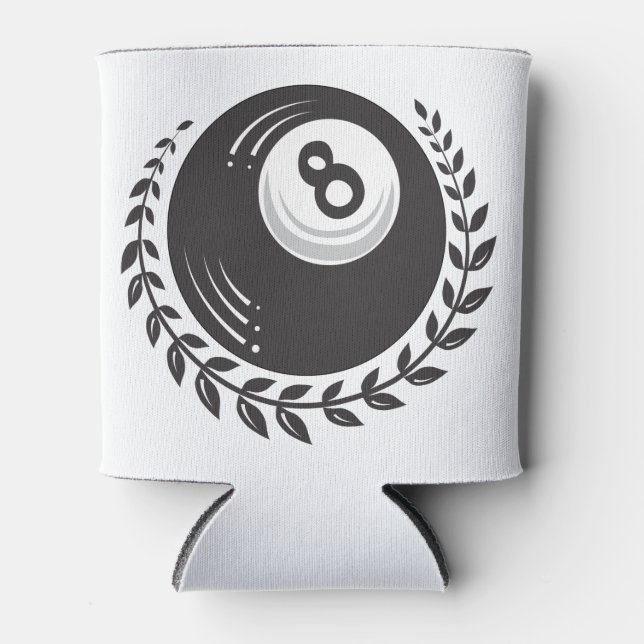 Enfriador De Latas Tatuaje de bola 8 mágico (Anverso)