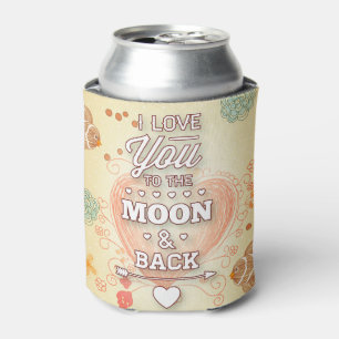 Enfriador De Latas Te Amo Hasta La Luna Y De Regreso