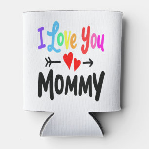 Enfriador De Latas Te Amo Mamá Corazón Mamá Mamá Chica Muchacha Herma