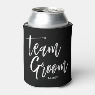 Enfriador De Latas Team Groom   Boda personalizada con estilo de scri