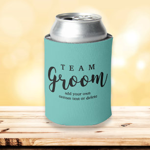 Enfriador De Latas Team Groom Favoritos a la boda moderna para los pa