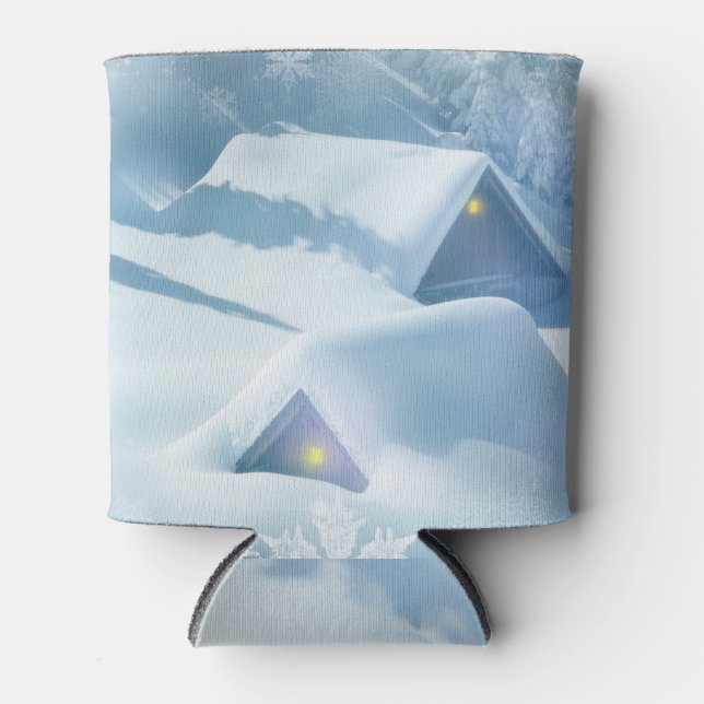 Enfriador De Latas Techo de nieve en un bosque (Anverso)