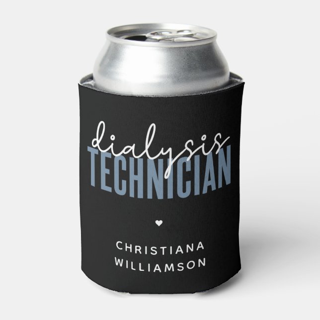 Enfriador De Latas Técnico de diálisis personalizado | Regalos tecnol (Lata Anverso)