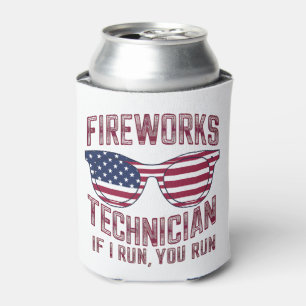 Enfriador De Latas Técnico de fuegos artificiales 4 de julio divertid