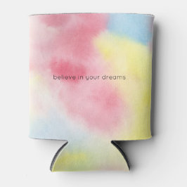 Enfriador De Latas Tejido azul amarillo rosado