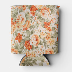 Enfriador De Latas Tejido floral clásico de época