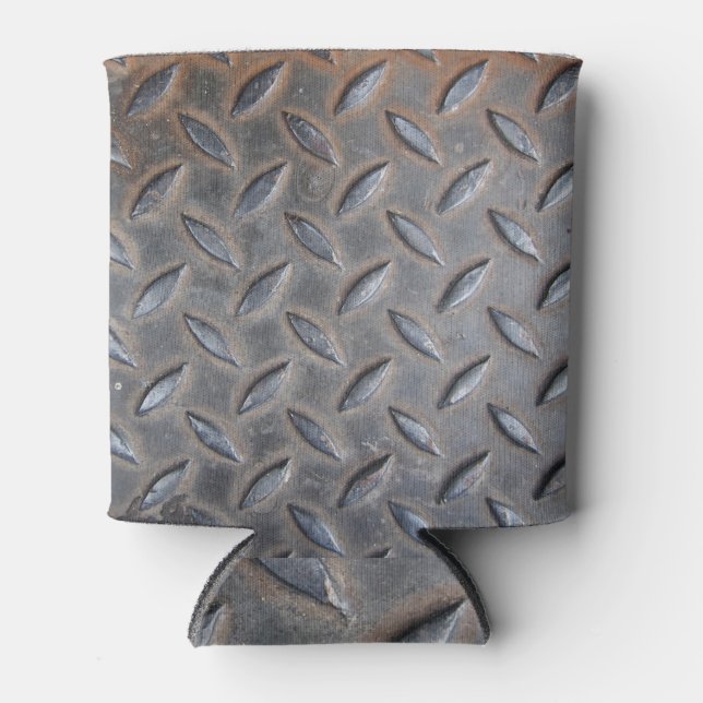 Enfriador De Latas Tejido metalizado de diamante de grunge, de acero  (Anverso)