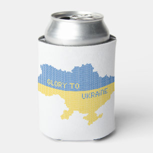 Enfriador De Latas Tejiendo el texto del mapa del estado ucraniano Gl