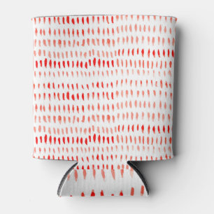 Enfriador De Latas Tela acuarela: patrón de grunge rojo.