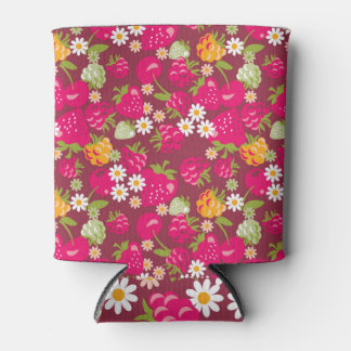 Enfriador De Latas Tela de Berry: Profunda Red Seamless