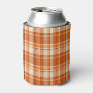 Enfriador De Latas Tela escocesa anaranjada