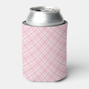 Enfriador De Latas Tela escocesa rosa clara