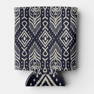 Enfriador De Latas Tela Ikat bordada: Elegancia étnica.
